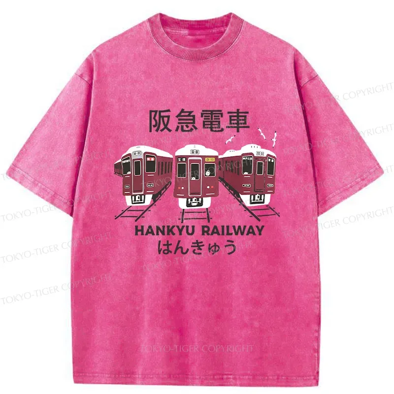 Tokyo-Tiger Hankyu Railway Washed T-Shirt