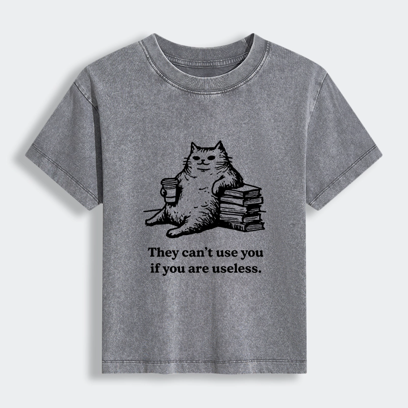 Tokyo-Tiger Cat Proving Uselessness Is A Superpower Women's Washed T-shirt