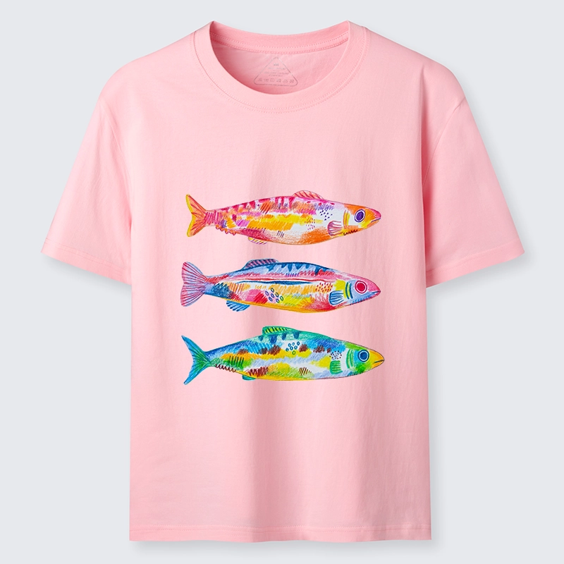 Tokyo-Tiger Colorful Hand Drawn Fish Classic T-Shirt