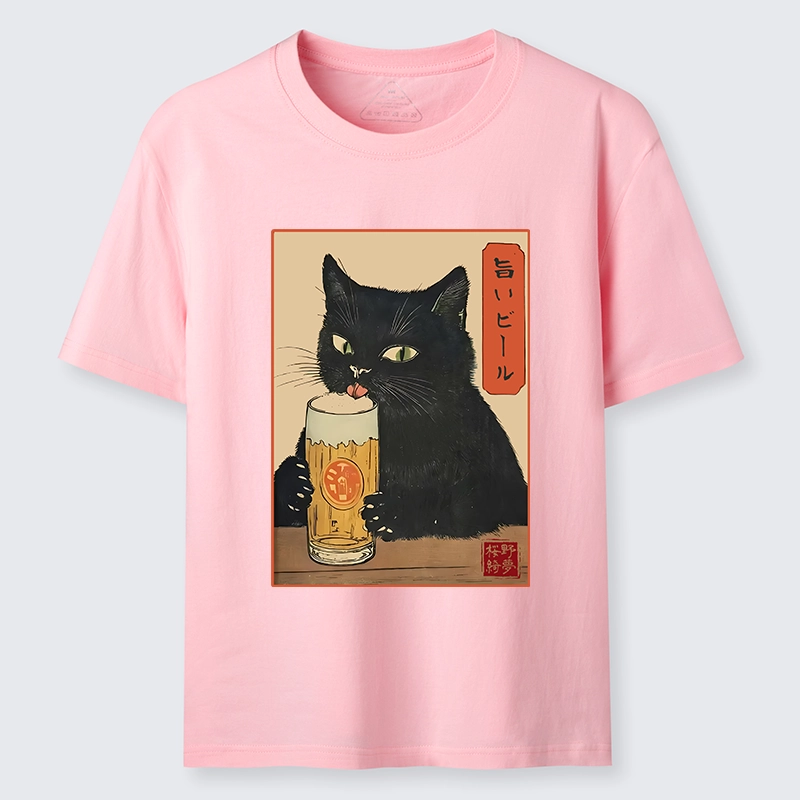 Tokyo-Tiger Cat Holding A Glass Of Beer Classic T-Shirt