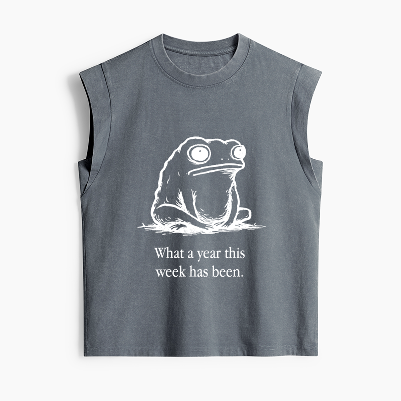 Tokyo-Tiger This Week Feels Like A Whole Year Women's Washed Tank Tops