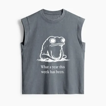 Tokyo-Tiger This Week Feels Like A Whole Year Women's Washed Tank Tops