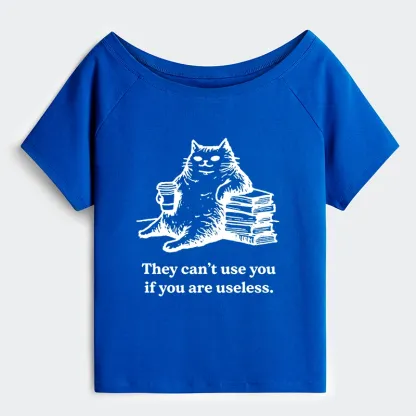 Tokyo-Tiger Cat Proving Uselessness Is A Superpower Off Shoulder T-Shirt