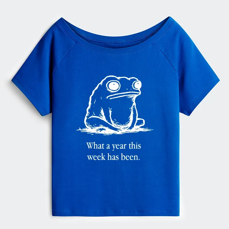 Tokyo-Tiger This Week Feels Like A Whole Year Off Shoulder T-Shirt