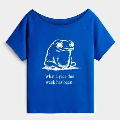 Tokyo-Tiger This Week Feels Like A Whole Year Off Shoulder T-Shirt