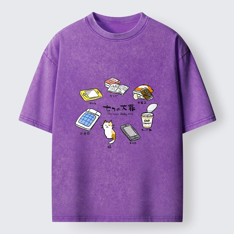 Tokyo-Tiger My Favorite Chill Hobby Collection Washed T-Shirt