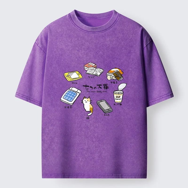 Tokyo-Tiger My Favorite Chill Hobby Collection Washed T-Shirt