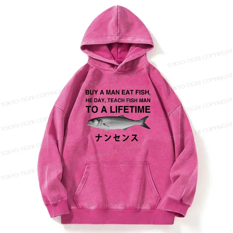 Tokyo-Tiger Funny To A Lifetime Washed Hoodie