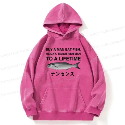 Tokyo-Tiger Funny To A Lifetime Washed Hoodie