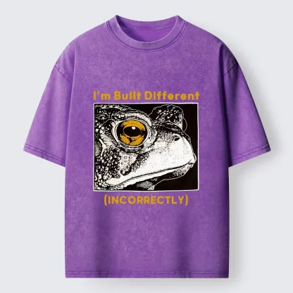 Tokyo-Tiger Unique Frog Has Special Built Style Washed T-Shirt