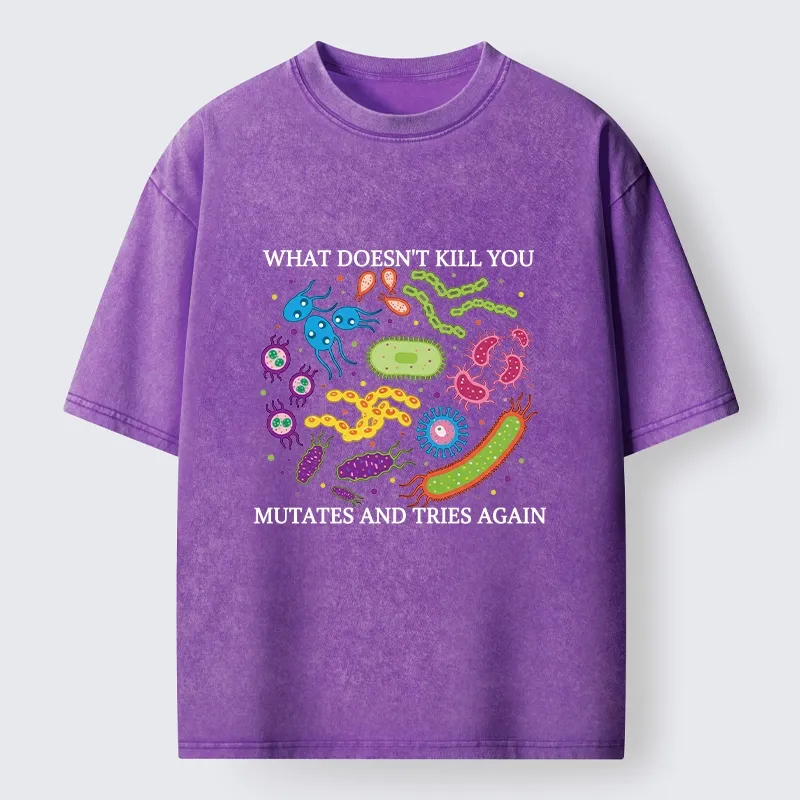 Tokyo-Tiger Funny Science Germ Virus Meme Washed T-Shirt