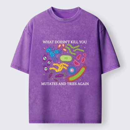 Tokyo-Tiger Funny Science Germ Virus Meme Washed T-Shirt