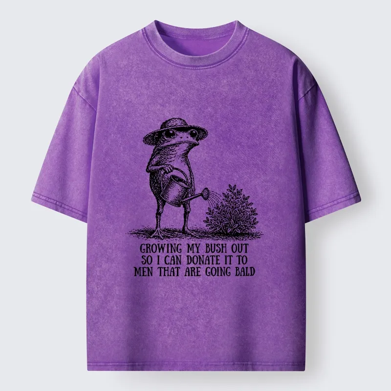 Tokyo-Tiger Silly Gardener Frog Funny Daily Meme Washed T-Shirt 