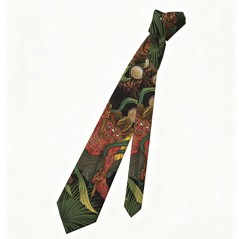 Tokyo-Tiger Japanese Yokai Necktie
