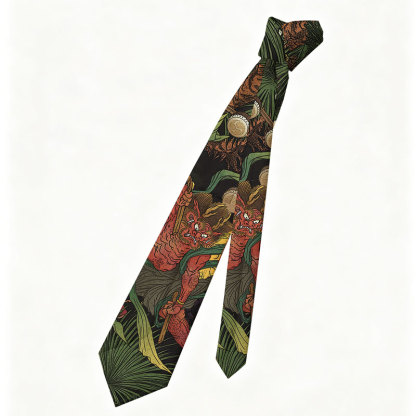 Tokyo-Tiger Japanese Yokai Necktie
