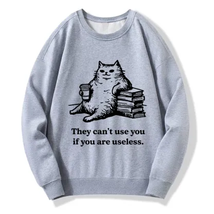 Tokyo-Tiger Cat Proving Uselessness Is A Superpower Classic Sweatshirt