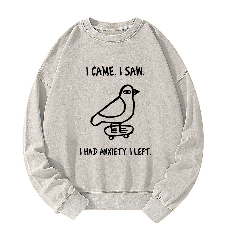 Tokyo-Tiger Funny Meme Bird Just Needs A Break Washed Sweatshirt