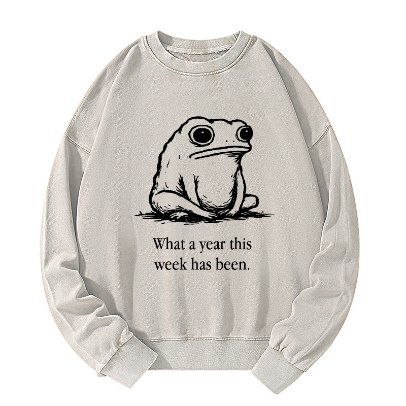 Tokyo-Tiger This Week Feels Like A Whole Year Washed Sweatshirt