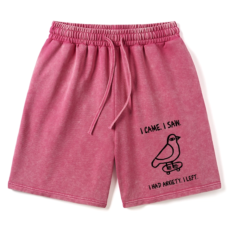 Tokyo-Tiger Funny Meme Bird Just Needs A Break Washed Shorts