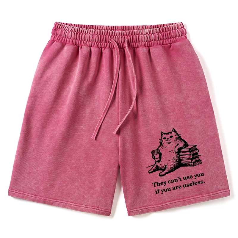 Tokyo-Tiger Cat Proving Uselessness Is A Superpower Washed Shorts