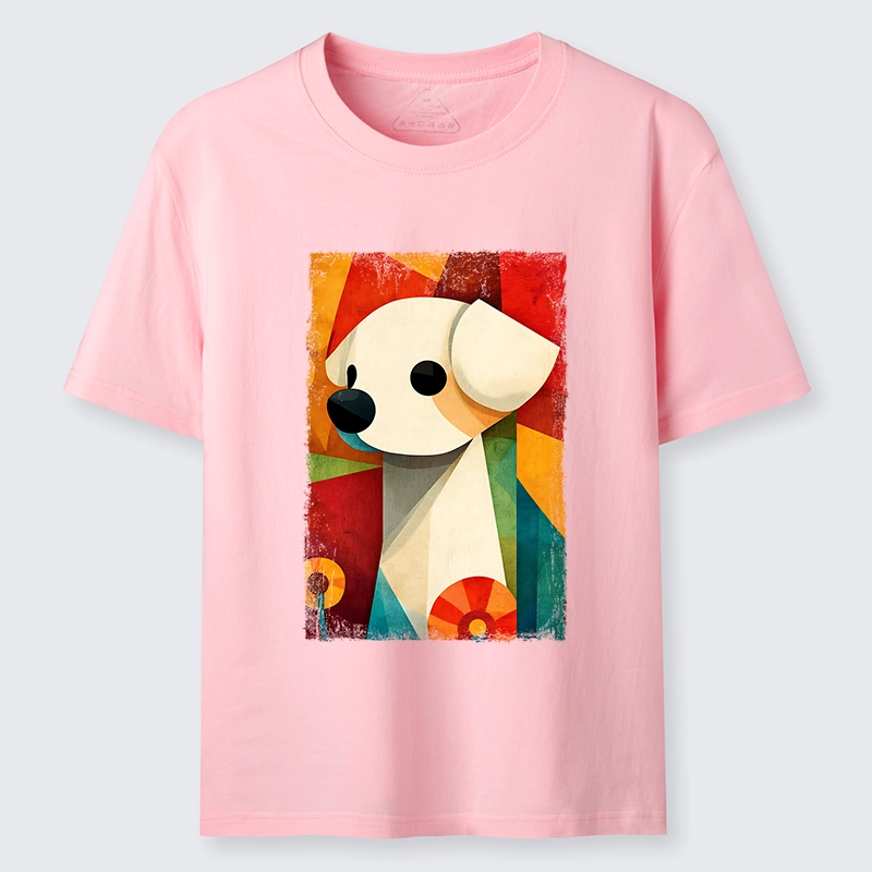 Tokyo-Tiger Retro Abstract Color Block Puppy Art Classic T-Shirt