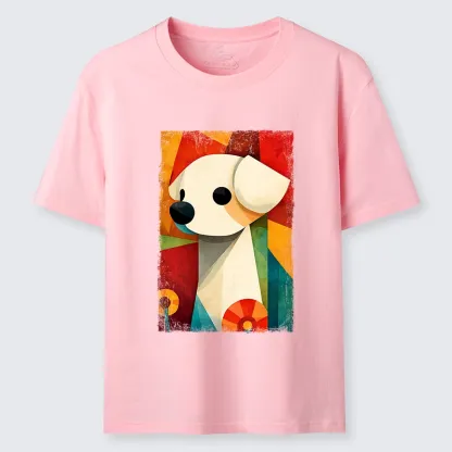 Tokyo-Tiger Retro Abstract Color Block Puppy Art Classic T-Shirt