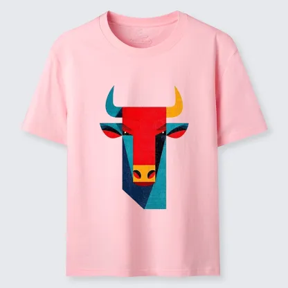 Tokyo-Tiger Geometric Bull Head Art Classic T-Shirt