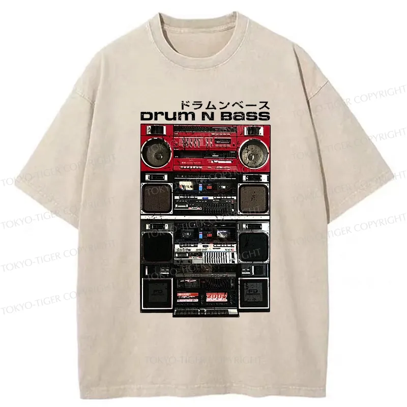 Tokyo-Tiger Drum And Bass Washed T-Shirt Sale