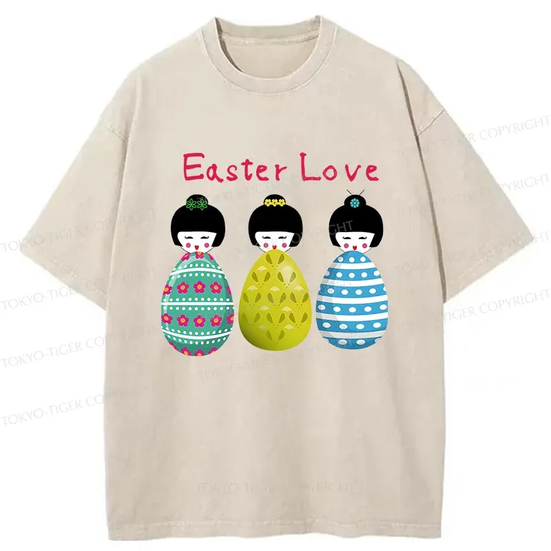 Tokyo-Tiger Easter Egg Washed T-Shirt