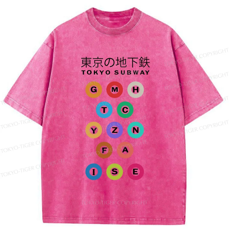 Tokyo-Tiger Tokyo Subway Washed T-Shirt