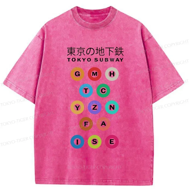 Tokyo-Tiger Tokyo Subway Washed T-Shirt