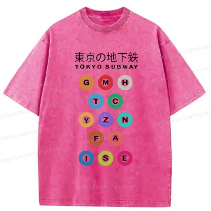 Tokyo-Tiger Tokyo Subway Washed T-Shirt