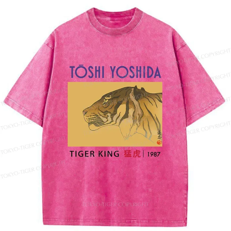Tokyo-Tiger Heartbeat Rhythm Washed T-Shirt Sale