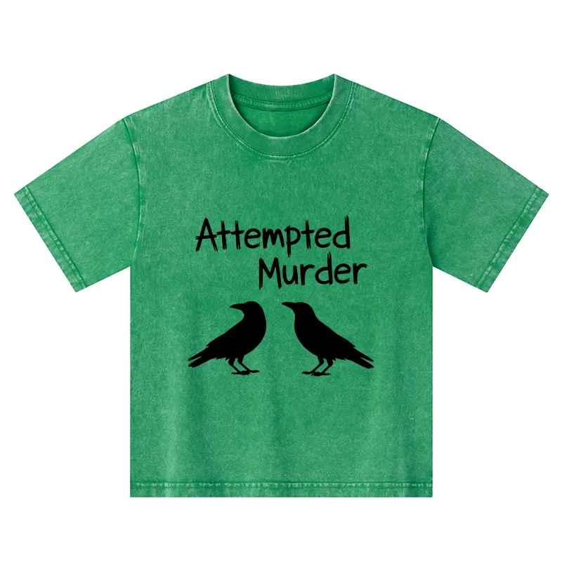 Tokyo-Tiger Two Crows Attempted Murder Joke Kids Washed T-Shirt