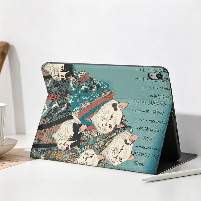 Tokyo-Tiger Formal Gathering of Ukiyo-e Cat Nobles iPad Case
