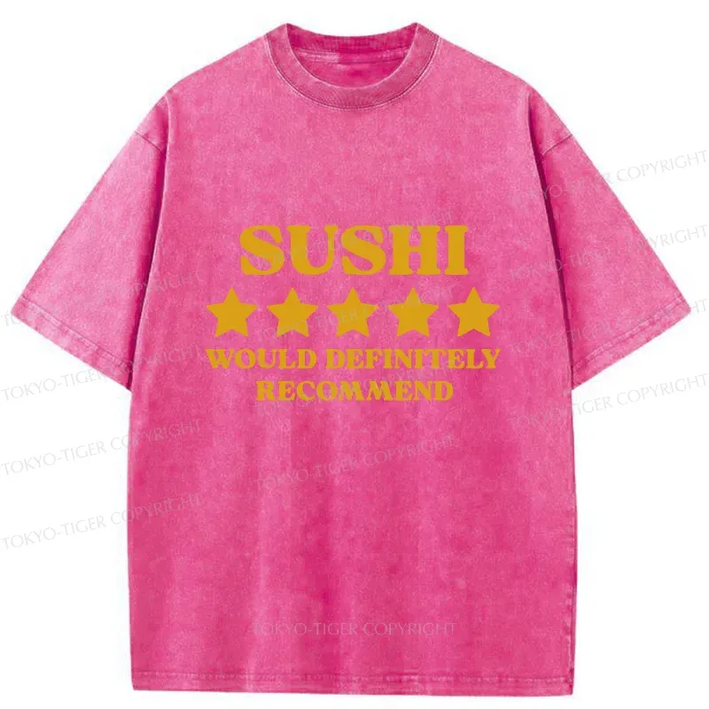 Tokyo-Tiger Recommended Sushi Washed T-Shirt