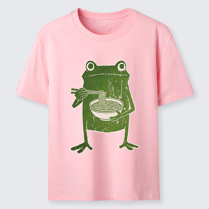 Tokyo-Tiger Woodcut Style Chopstick Frog Graphic Classic T-Shirt