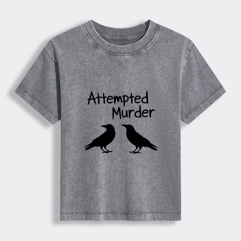 Tokyo-Tiger Two Crows Attempted Murder Joke Women's Washed T-shirt