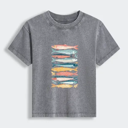 Tokyo-Tiger Beautiful Colorful Fish In The Sea Women's Washed T-shirt