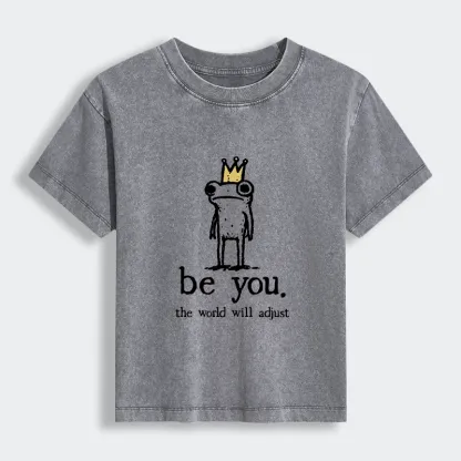Tokyo-Tiger Crown Frog Stays True To Self Women's Washed T-shirt