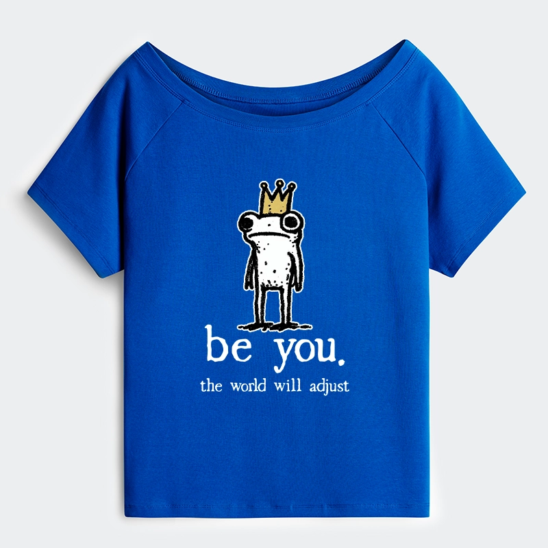 Tokyo-Tiger Crown Frog Stays True To Self Off Shoulder T-Shirt