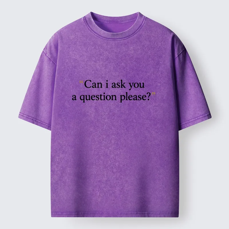 Tokyo-Tiger Polite Question Funny Meme Washed T-Shirt