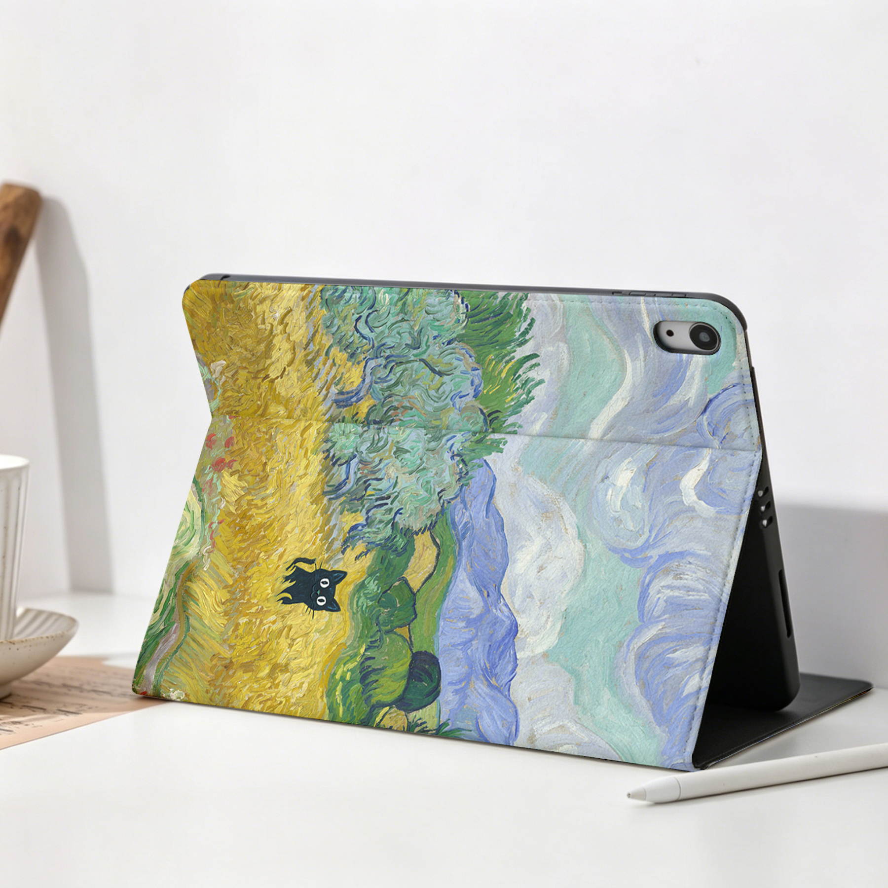 Tokyo-Tiger Black Cat In The Wheat Field Nobles Tablet Protective Case