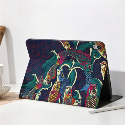 Tokyo-Tiger Colorful Japanese Koinobori Nobles Tablet Protective Case