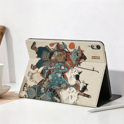 Tokyo-Tiger Samurai Cats Assemble Nobles Tablet Protective Case