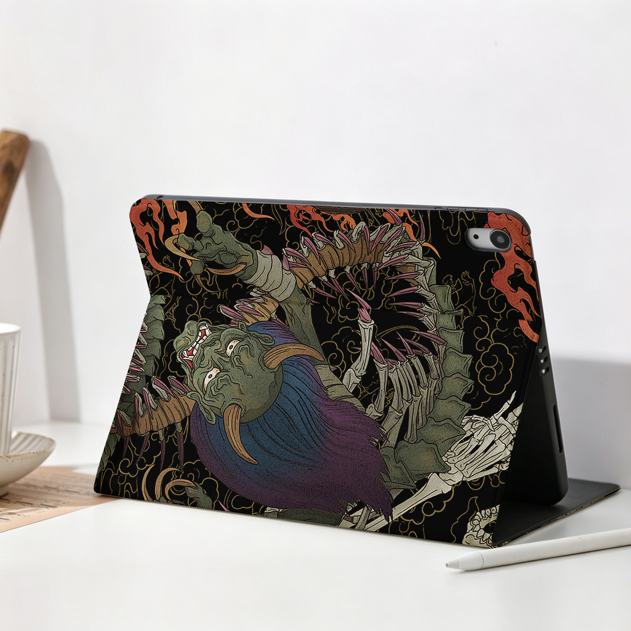 Tokyo-Tiger Japanese Yokai And Skeletons Nobles Tablet Protective Case