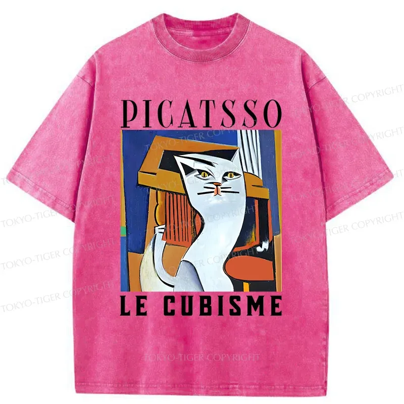 Tokyo-Tiger Picatsso's Cat Washed T-Shirt