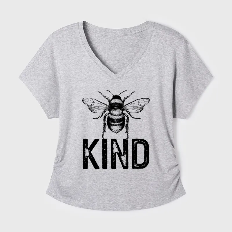 Tokyo-Tiger Minimalist Bee Kind Illustration Modal Dolman Sleeve T-Shirt