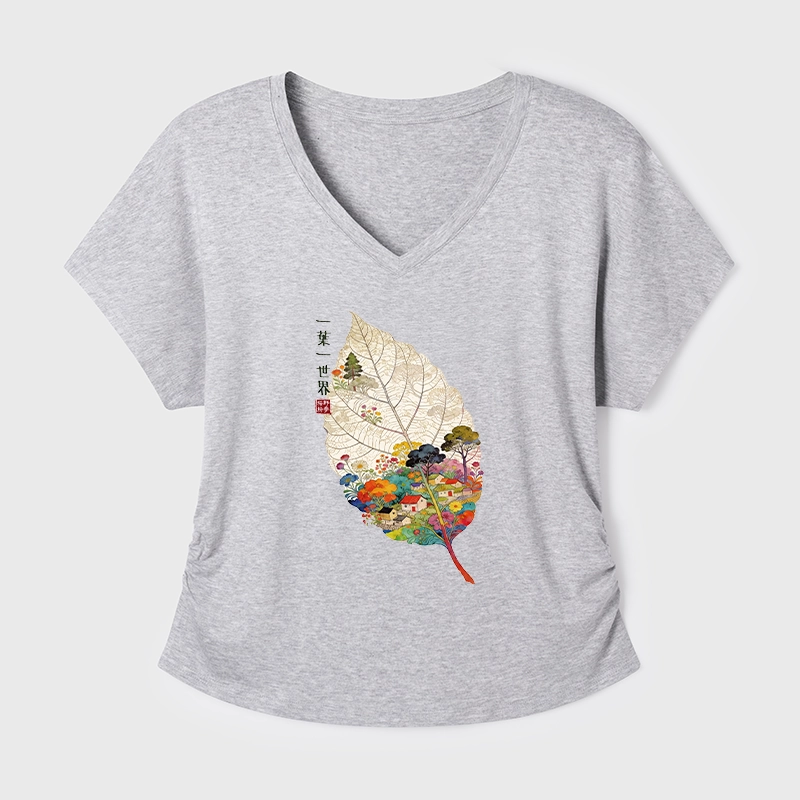 Tokyo-Tiger One Leaf Holds A Tiny Colorful World Modal Dolman Sleeve T-Shirt