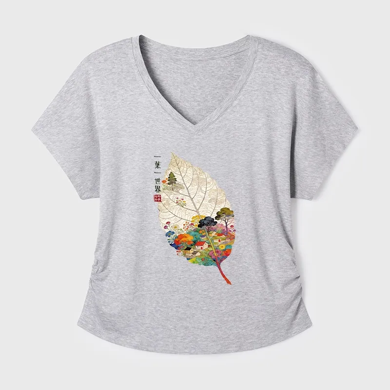 Tokyo-Tiger One Leaf Holds A Tiny Colorful World Modal Dolman Sleeve T-Shirt